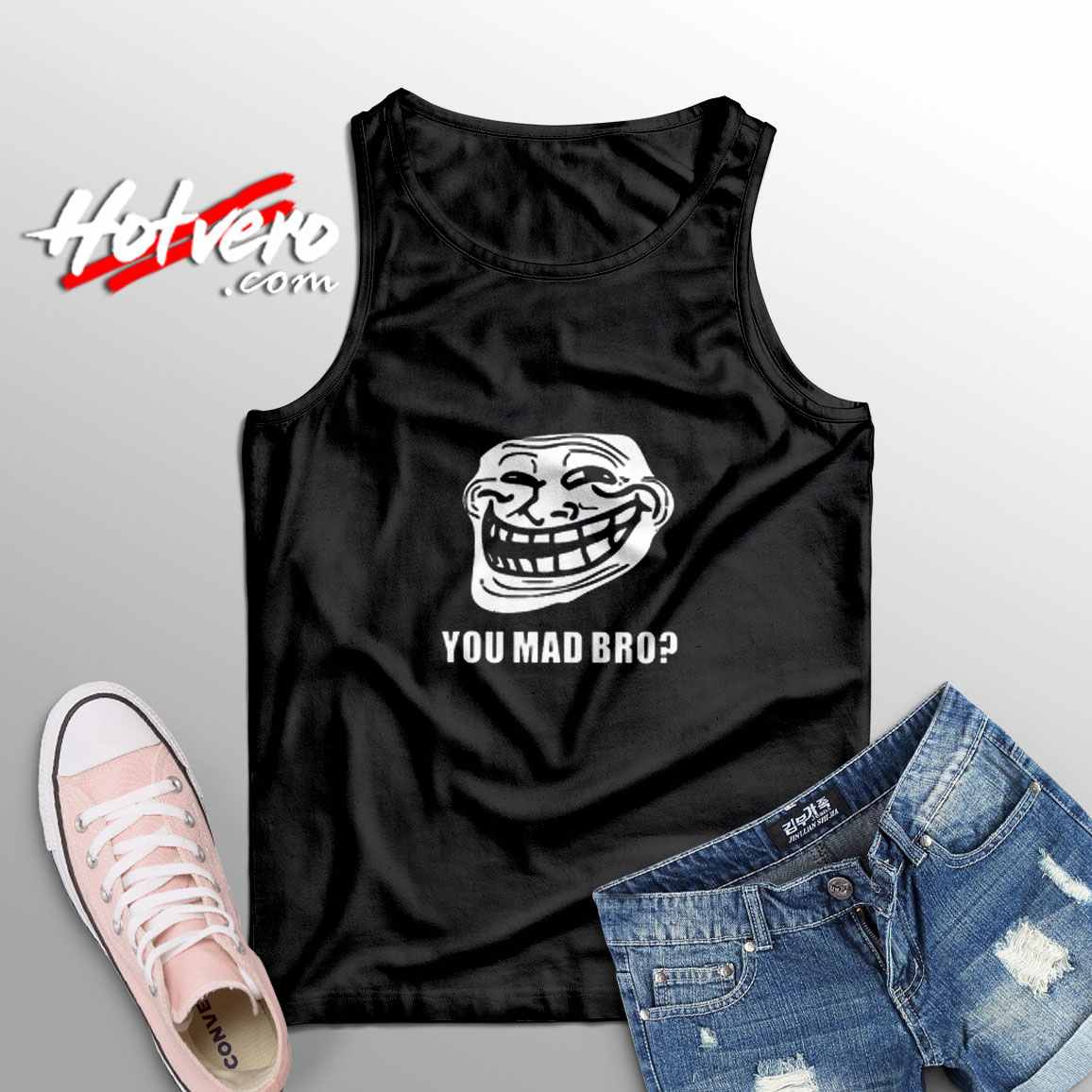 Troll Face Meme You Mad Bro Sleeveless Shirt