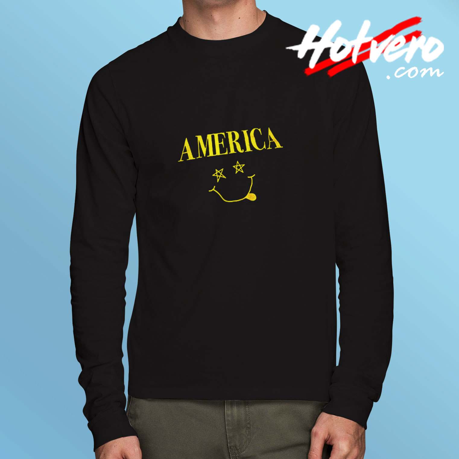 Turning Point Usa America 91 Smells Like Freedom Nirvana Parody Long Sleeve Tshirt
