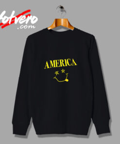 Turning Point Usa America 91 Smells Like Freedom Nirvana Parody Vintage Sweatshirt Design