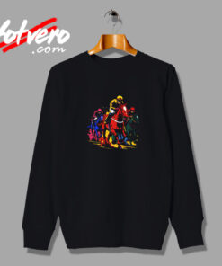 Vintage Horse Racing Painting Horse And Derby Lovers Vintage Sweatshirt Design