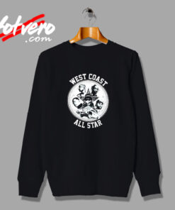 West Coast All Star Hip Hop Rap Vintage Sweatshirt Design
